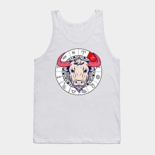 Taurus star sign, zodiac sign horoscope Tank Top